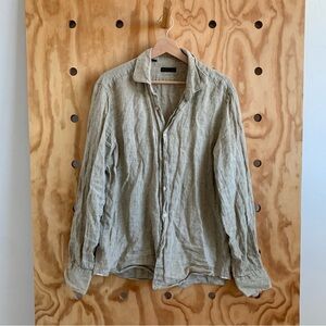 Saks Fifth Avenue 100% linen Men’s button up